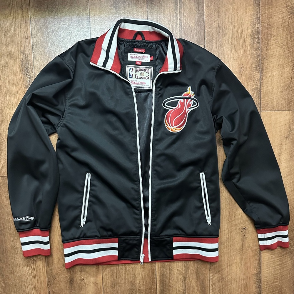 Mitchell And Ness Hardwood Classics Miami Heat Track Jacket Size S